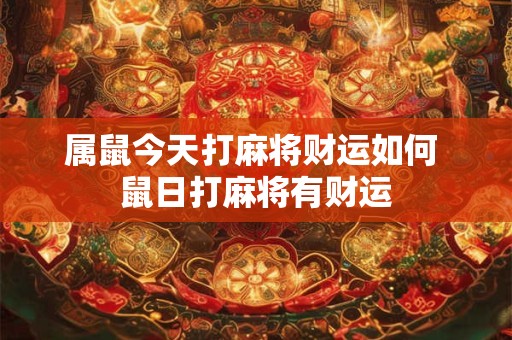 属鼠今天打麻将财运如何 鼠日打麻将有财运 属鼠今天打麻将财运如何 鼠日打麻将有财运