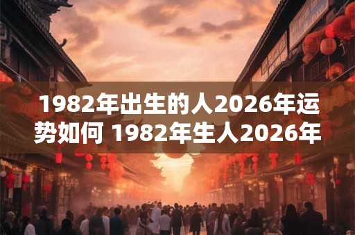1982年出生的人2026年运势如何 1982年生人2026年运势好吗