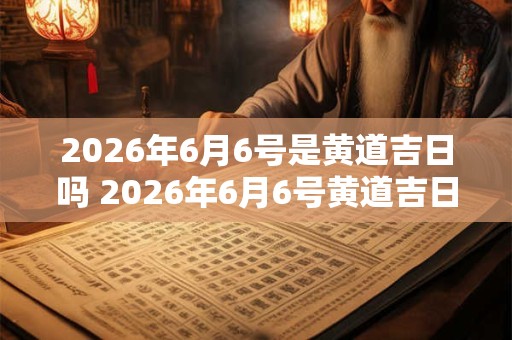 2026年6月6号是黄道吉日吗 2026年6月6号黄道吉日 2026年6月6号是黄道吉日吗 2026年6月6号黄道吉日