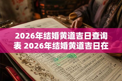 2026年结婚黄道吉日查询表 2026年结婚黄道吉日在哪里查 2026年结婚黄道吉日查询表 2026年结婚黄道吉日在哪里查