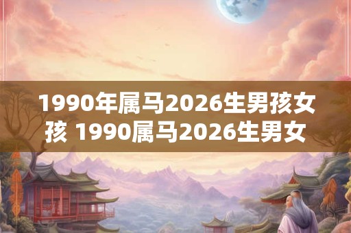 1990年属马2026生男孩女孩 1990属马2026生男女