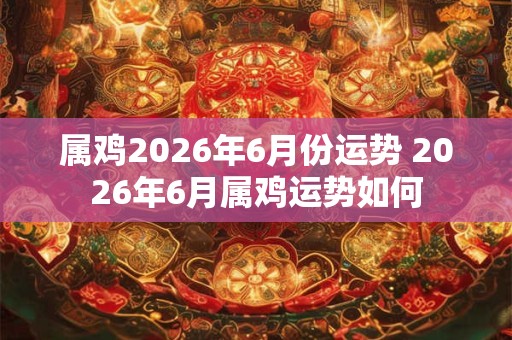 属鸡2026年6月份运势 2026年6月属鸡运势如何