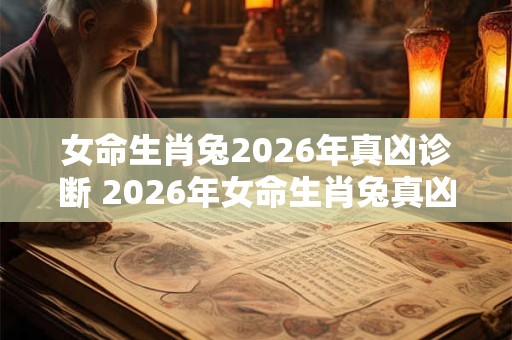 女命生肖兔2026年真凶诊断 2026年女命生肖兔真凶如何