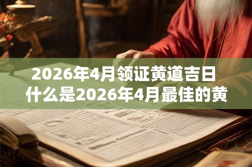 2026年4月领证黄道吉日 什么是2026年4月最佳的黄道吉日结婚
