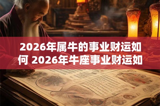 2026年属牛的事业财运如何 2026年牛座事业财运如何