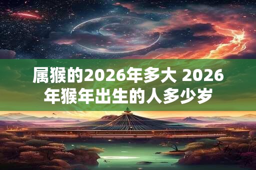 属猴的2026年多大 2026年猴年出生的人多少岁 属猴的2026年多大 2026年猴年出生的人多少岁