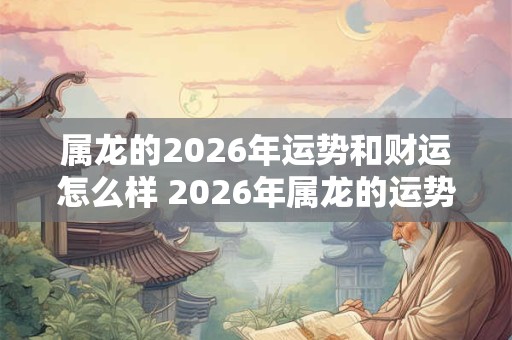 属龙的2026年运势和财运怎么样 2026年属龙的运势及财运如何