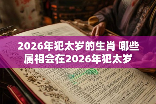 2026年犯太岁的生肖 哪些属相会在2026年犯太岁 2026年犯太岁的生肖 哪些属相会在2026年犯太岁