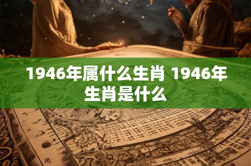 1946年属什么生肖 1946年生肖是什么 1946年属什么生肖 1946年生肖是什么