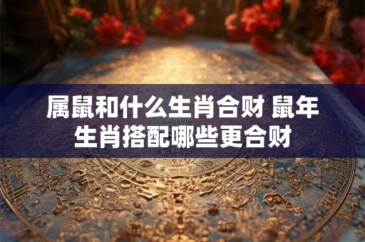 属鼠和什么生肖合财 鼠年生肖搭配哪些更合财 属鼠和什么生肖合财 鼠年生肖搭配哪些更合财