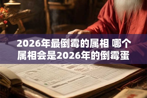 2026年最倒霉的属相 哪个属相会是2026年的倒霉蛋 2026年最倒霉的属相 哪个属相会是2026年的倒霉蛋
