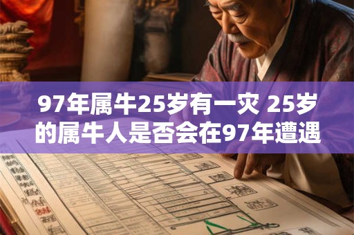 97年属牛25岁有一灾 25岁的属牛人是否会在97年遭遇灾难 97年属牛25岁有一灾 25岁的属牛人是否会在97年遭遇灾难