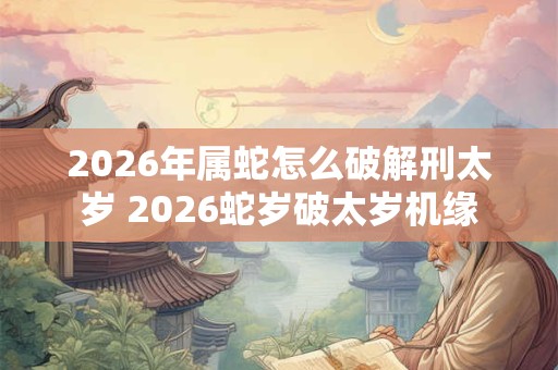 2026年属蛇怎么破解刑太岁 2026蛇岁破太岁机缘 2026年属蛇怎么破解刑太岁 2026蛇岁破太岁机缘