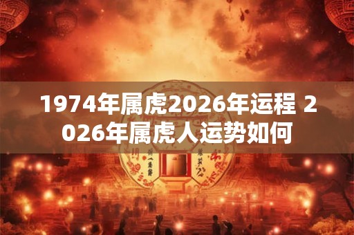 1974年属虎2026年运程 2026年属虎人运势如何