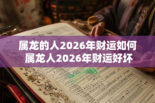 属龙的人2026年财运如何 属龙人2026年财运好坏 属龙的人2026年财运如何 属龙人2026年财运好坏