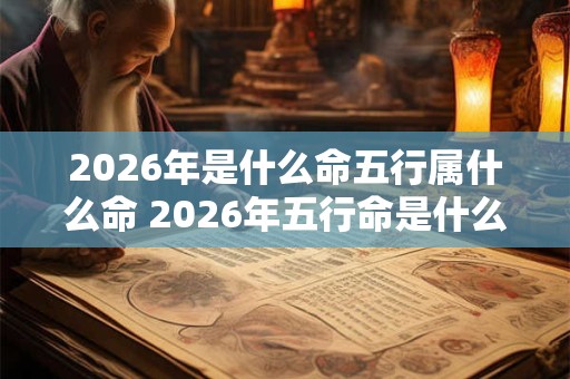 2026年是什么命五行属什么命 2026年五行命是什么