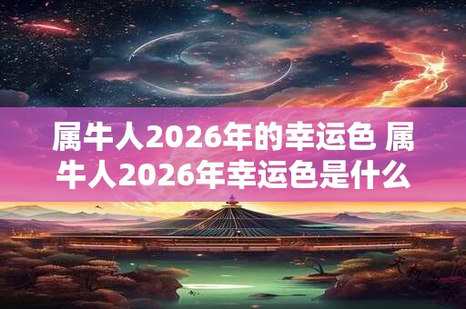 属牛人2026年的幸运色 属牛人2026年幸运色是什么 属牛人2026年的幸运色 属牛人2026年幸运色是什么