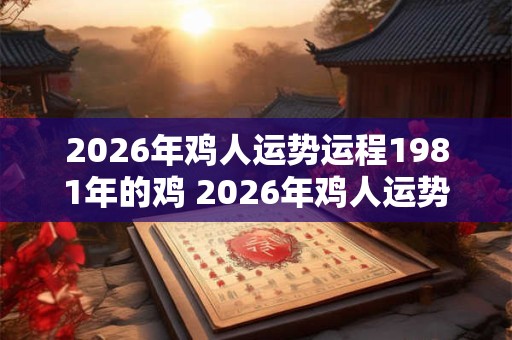 2026年鸡人运势运程1981年的鸡 2026年鸡人运势如何