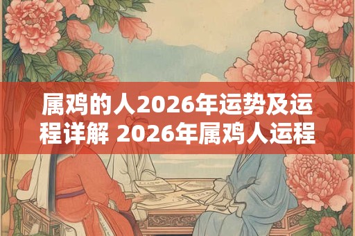 属鸡的人2026年运势及运程详解 2026年属鸡人运程如何