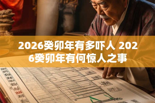 2026癸卯年有多吓人 2026癸卯年有何惊人之事 2026癸卯年有多吓人 2026癸卯年有何惊人之事