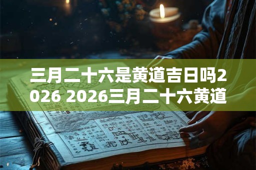 三月二十六是黄道吉日吗2026 2026三月二十六黄道吉日 三月二十六是黄道吉日吗2026 2026三月二十六黄道吉日