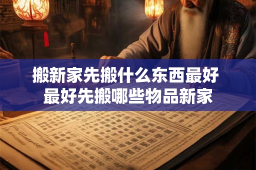 搬新家先搬什么东西最好 最好先搬哪些物品新家