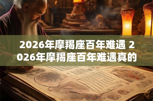 2026年摩羯座百年难遇 2026年摩羯座百年难遇真的会来吗 2026年摩羯座百年难遇 2026年摩羯座百年难遇真的会来吗