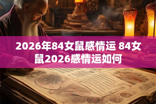 2026年84女鼠感情运 84女鼠2026感情运如何
