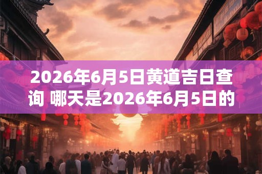 2026年6月5日黄道吉日查询 哪天是2026年6月5日的黄道吉日 2026年6月5日黄道吉日查询 哪天是2026年6月5日的黄道吉日
