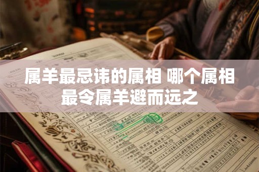 属羊最忌讳的属相 哪个属相最令属羊避而远之
