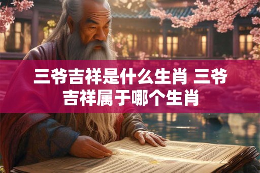 三爷吉祥是什么生肖 三爷吉祥属于哪个生肖 三爷吉祥是什么生肖 三爷吉祥属于哪个生肖