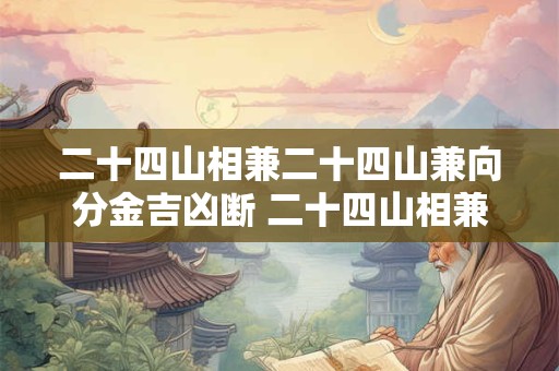 二十四山相兼二十四山兼向分金吉凶断 二十四山相兼金吉凶断 二十四山相兼二十四山兼向分金吉凶断 二十四山相兼金吉凶断