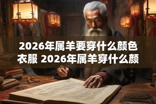 2026年属羊要穿什么颜色衣服 2026年属羊穿什么颜色