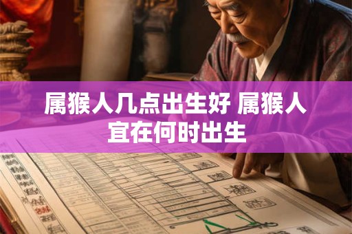 属猴人几点出生好 属猴人宜在何时出生