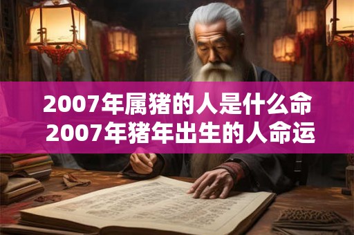 2007年属猪的人是什么命 2007年猪年出生的人命运如何