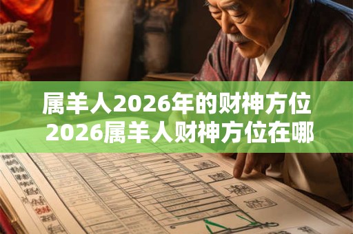 属羊人2026年的财神方位 2026属羊人财神方位在哪