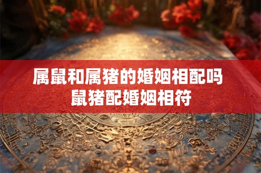 属鼠和属猪的婚姻相配吗 鼠猪配婚姻相符