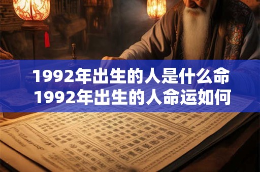 1992年出生的人是什么命 1992年出生的人命运如何 1992年出生的人是什么命 1992年出生的人命运如何