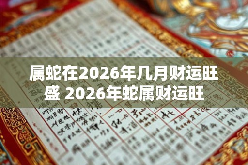 属蛇在2026年几月财运旺盛 2026年蛇属财运旺