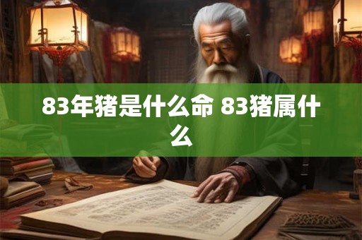 83年猪是什么命 83猪属什么