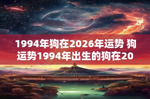 1994年狗在2026年运势 狗运势1994年出生的狗在2026好吗 1994年狗在2026年运势 狗运势1994年出生的狗在2026好吗