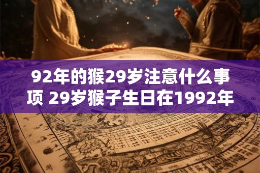 92年的猴29岁注意什么事项 29岁猴子生日在1992年需要注意什么 92年的猴29岁注意什么事项 29岁猴子生日在1992年需要注意什么
