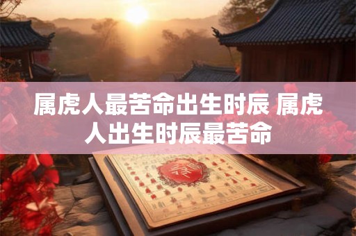 属虎人最苦命出生时辰 属虎人出生时辰最苦命