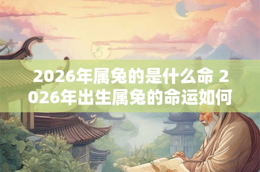 2026年属兔的是什么命 2026年出生属兔的命运如何 2026年属兔的是什么命 2026年出生属兔的命运如何