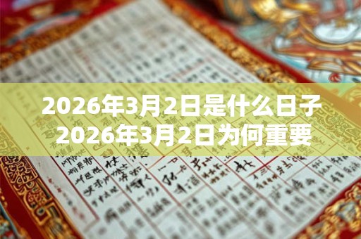 2026年3月2日是什么日子 2026年3月2日为何重要 2026年3月2日是什么日子 2026年3月2日为何重要