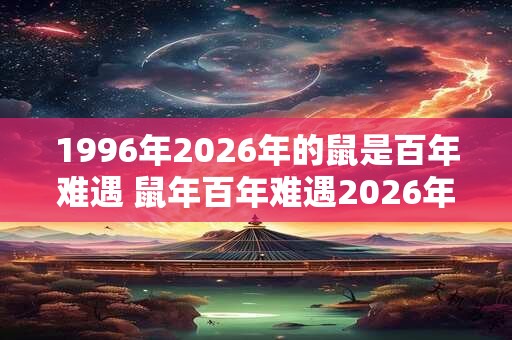 1996年2026年的鼠是百年难遇 鼠年百年难遇2026年为何特殊 1996年2026年的鼠是百年难遇 鼠年百年难遇2026年为何特殊