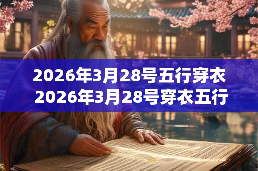2026年3月28号五行穿衣 2026年3月28号穿衣五行如何搭配