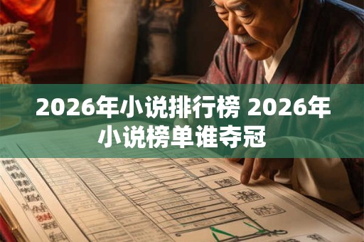 2026年小说排行榜 2026年小说榜单谁夺冠 2026年小说排行榜 2026年小说榜单谁夺冠