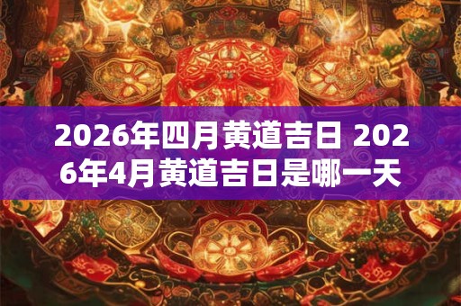 2026年四月黄道吉日 2026年4月黄道吉日是哪一天 2026年四月黄道吉日 2026年4月黄道吉日是哪一天