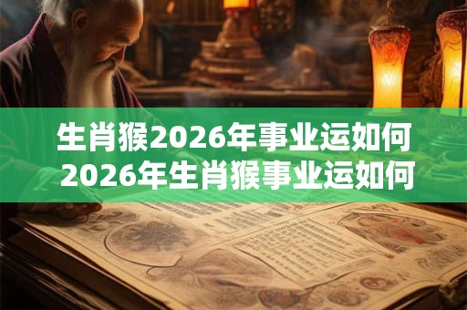 生肖猴2026年事业运如何 2026年生肖猴事业运如何 生肖猴2026年事业运如何 2026年生肖猴事业运如何